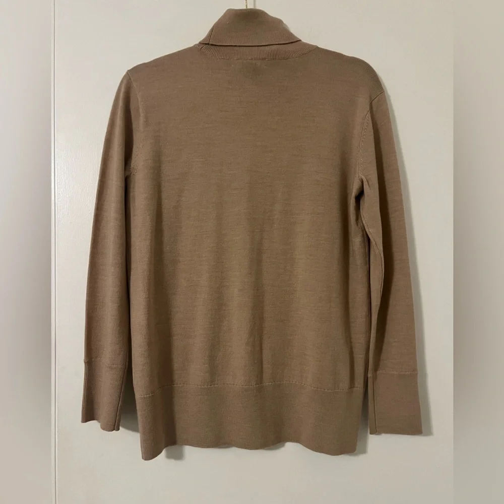 Men's Turtleneck Sweater in Light Brown - Classic Knit